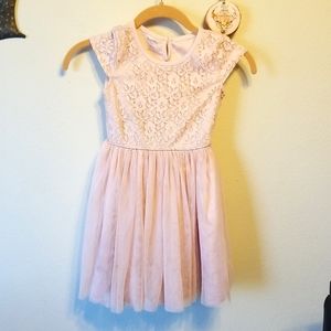 Pale Peachy-pink Dress with Tulle Skirt